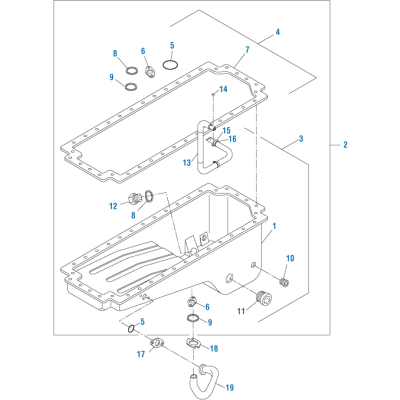 PAI 131394 CUMMINS 3804303 OIL PAN GASKET INSTALLATION KIT (855 / N14) (USA)