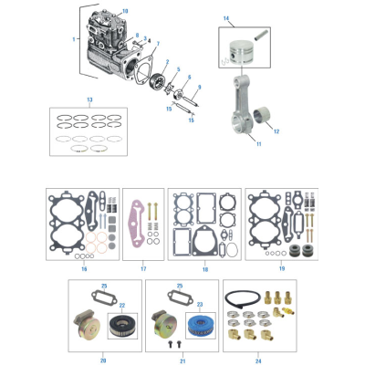 PAI DPR-1117-010 MACK N/A AIR COMPRESSOR RING SET (.010) (MADE IN USA)