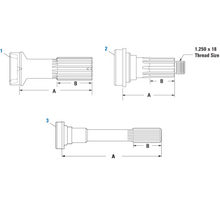 Cargar imagen en el visor de la galería, PAI JSH-6841 MACK 61MU37 TUBE SLIP SHAFT (1710 / 1760) (10.562&quot; L) (6-40-521)