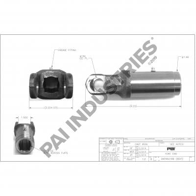 PAI 960189 DANA 10-3-22X STEERING YOKE (1000)