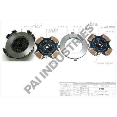 PAI 960332 DANA 209701-61 CLUTCH ASSY (AUTO ADJUSTING) (3600 LB) (USA)