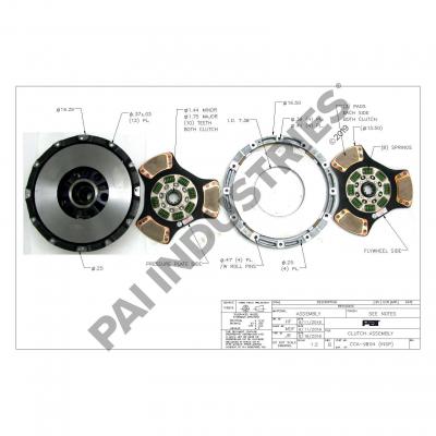 PAI CCA-9804 MACK 107237-22 CLUTCH ASSEMBLY (14.00") (2 PLATE) (USA)