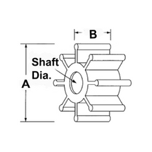 Load image into Gallery viewer, JABSCO® 18786-0001-W IMPELLER, DOUBLE FLAT DRIVE (DETROIT DIESEL® 23502086)